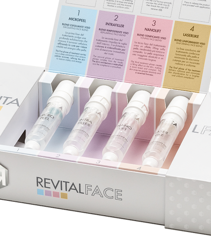 Інтенсивний антивіковий догляд для обличчя та шиї RevitalFace Rhea, 4*15 мл