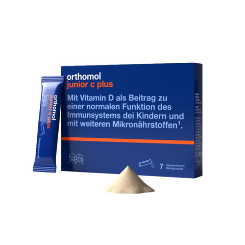 Гранулы прямого действия со вкусом малины и лайма Orthomol Junior C Plus (сила иммунитета вашего ребенка), 7 дней