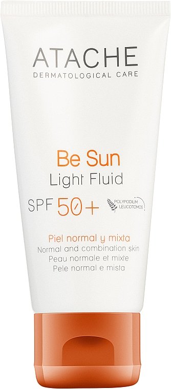 Солнцезащитный флюид для всех типов кожиspf50 Be Sun Light Fluid Atache, 50мл