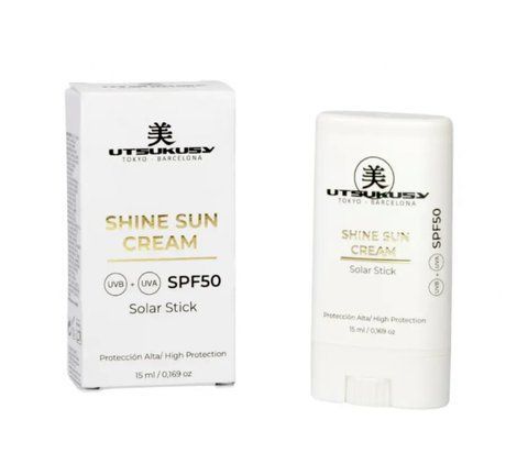 Кремовый солнцезащитный стик для лица и тела Utsukusy Shine Sun Cream Stick SPF 50, 15мл