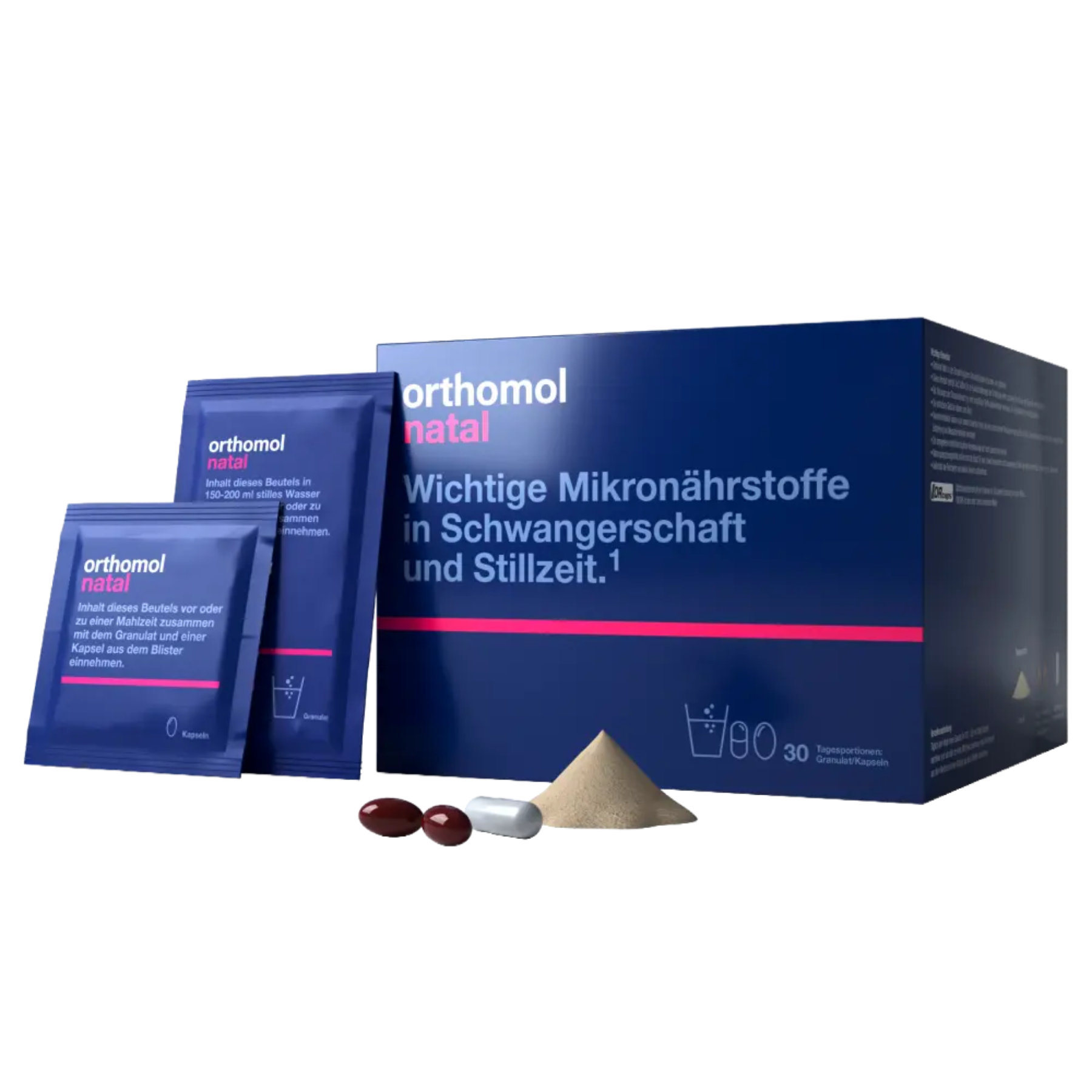Гранули-капсули Orthomol Natal (вітаміни для мами та малюка), 30 днів