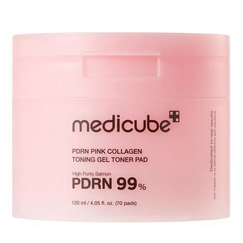Тонирующие гелевые педы с полинуклеотидами и коллагеном PDRN Pink Collagen Toning Gel Pad Medicube, 70шт
