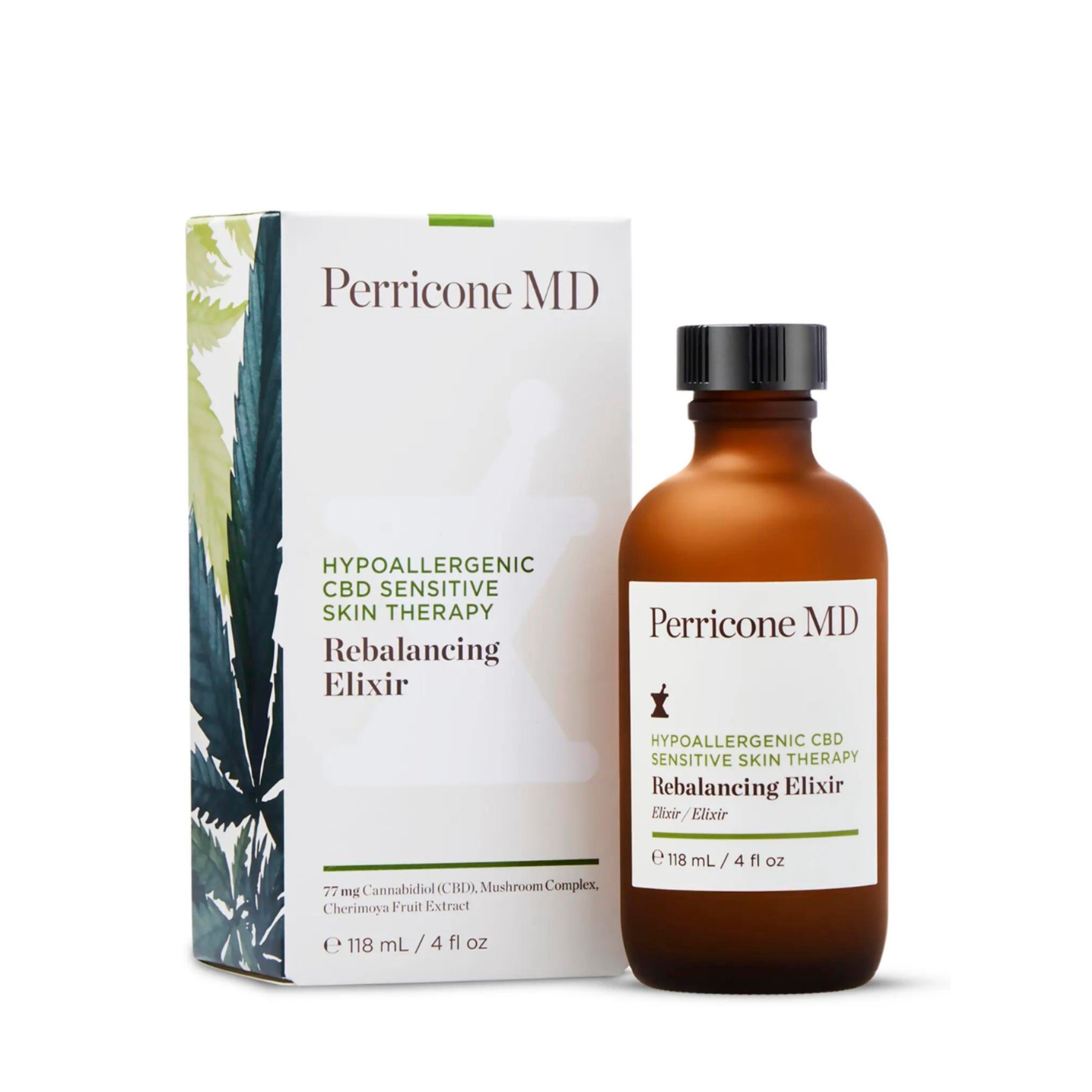 Успокаивающий эликсир для чувствительной кожи Perricone MD Hypoallergenic CBD Sensitive Skin Therapy Rebalancing Elixir, 118мл