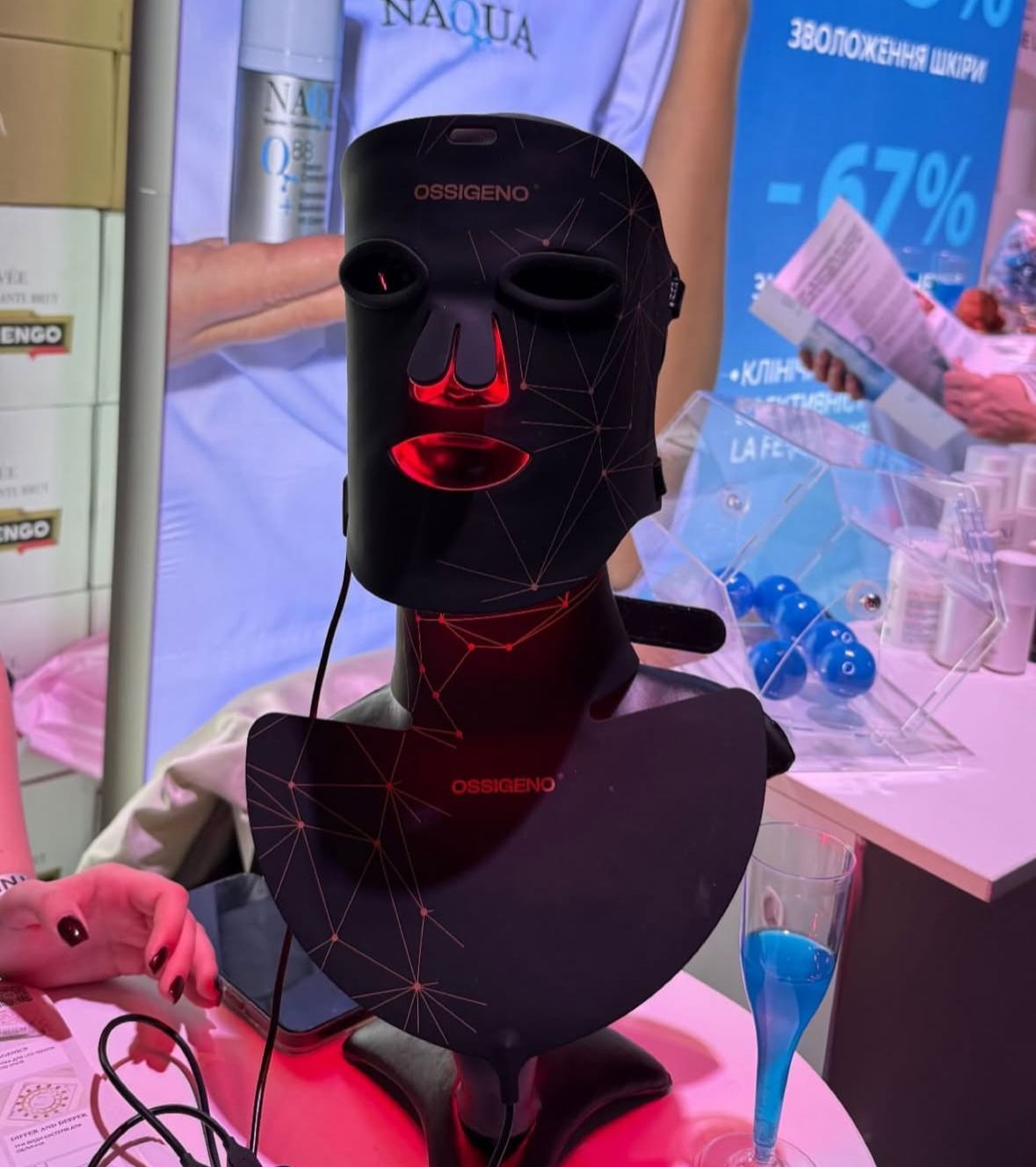 Маска для обличчя та шиї StellaLume Led Mask OSSIGENO