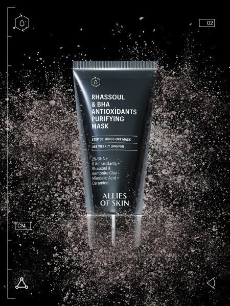 Очищающая маска для лица Rhassoul & BHA Antioxidants Purifying Mask Allies Of Skin