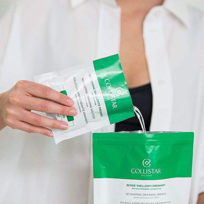 Термоактивний бандаж від целюліту Collistar Slimming Draining Bandages для схуднення, 2х100мл