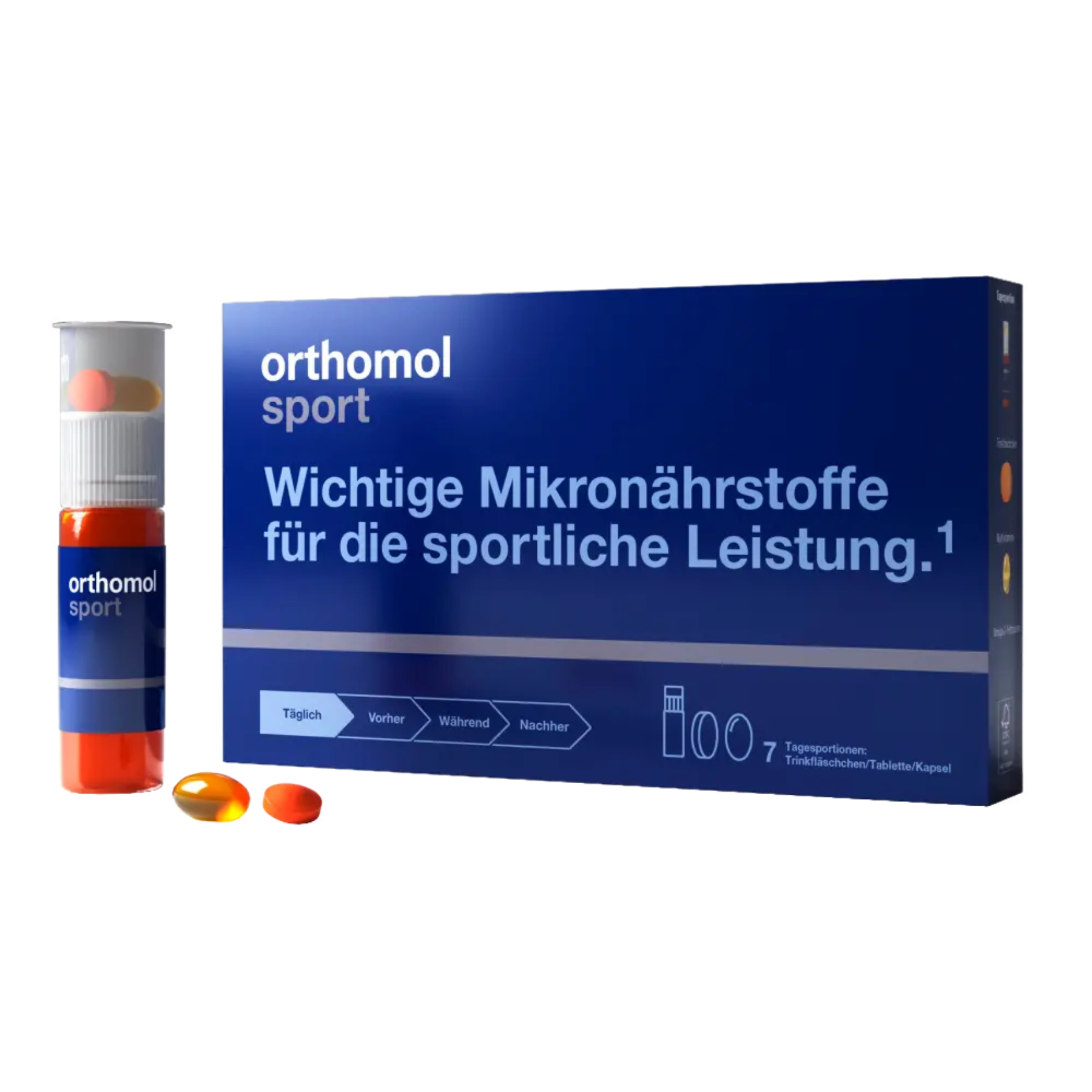 Питна суспензія-таблетки-капсули Orthomol Sport (вітаміни для спортсменів), 7 днів