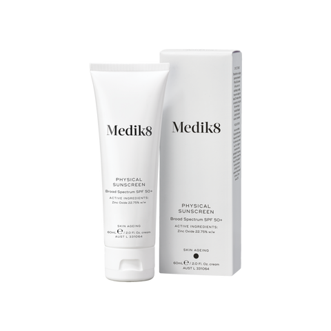 Солнцезащитный крем широкого спектра действия Physical Sunscreen SPF50+ Medik8, 60ml