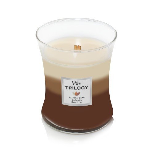 Ароматична свічка із тришаровим ароматом Woodwick Ellipse Trilogy Cafe Sweets, 275 г