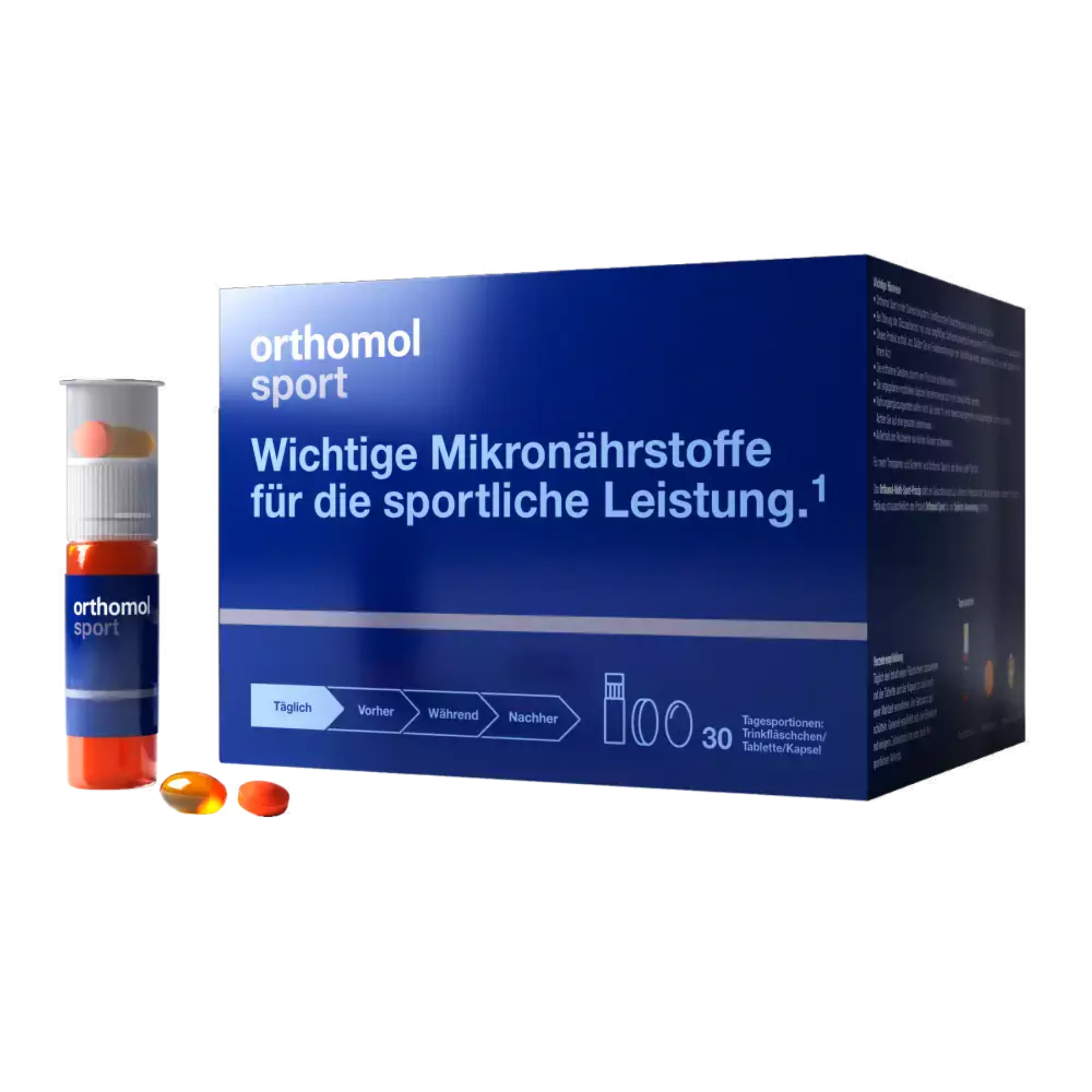 Питна суспензія-таблетки-капсули Orthomol Sport (вітаміни для спортсменів), 30 днів
