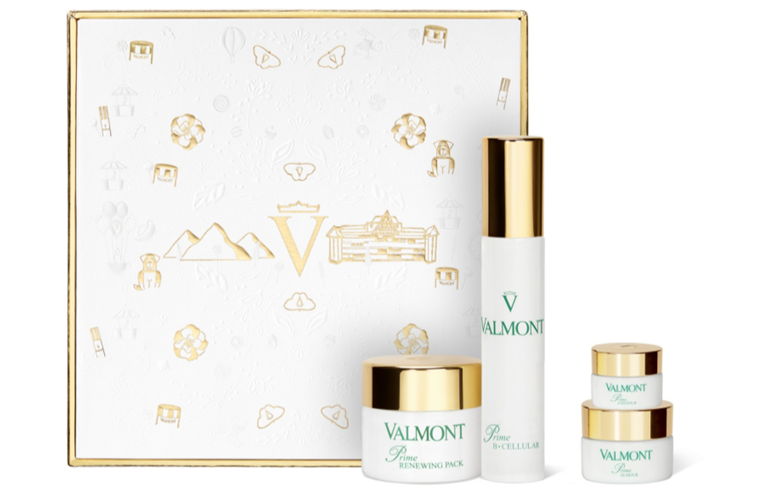 Косметичний набір золотий Valmont Prime Renewing Pack Retail Set