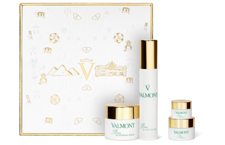Косметический набор золотой Valmont Prime Renewing Pack Retail Set