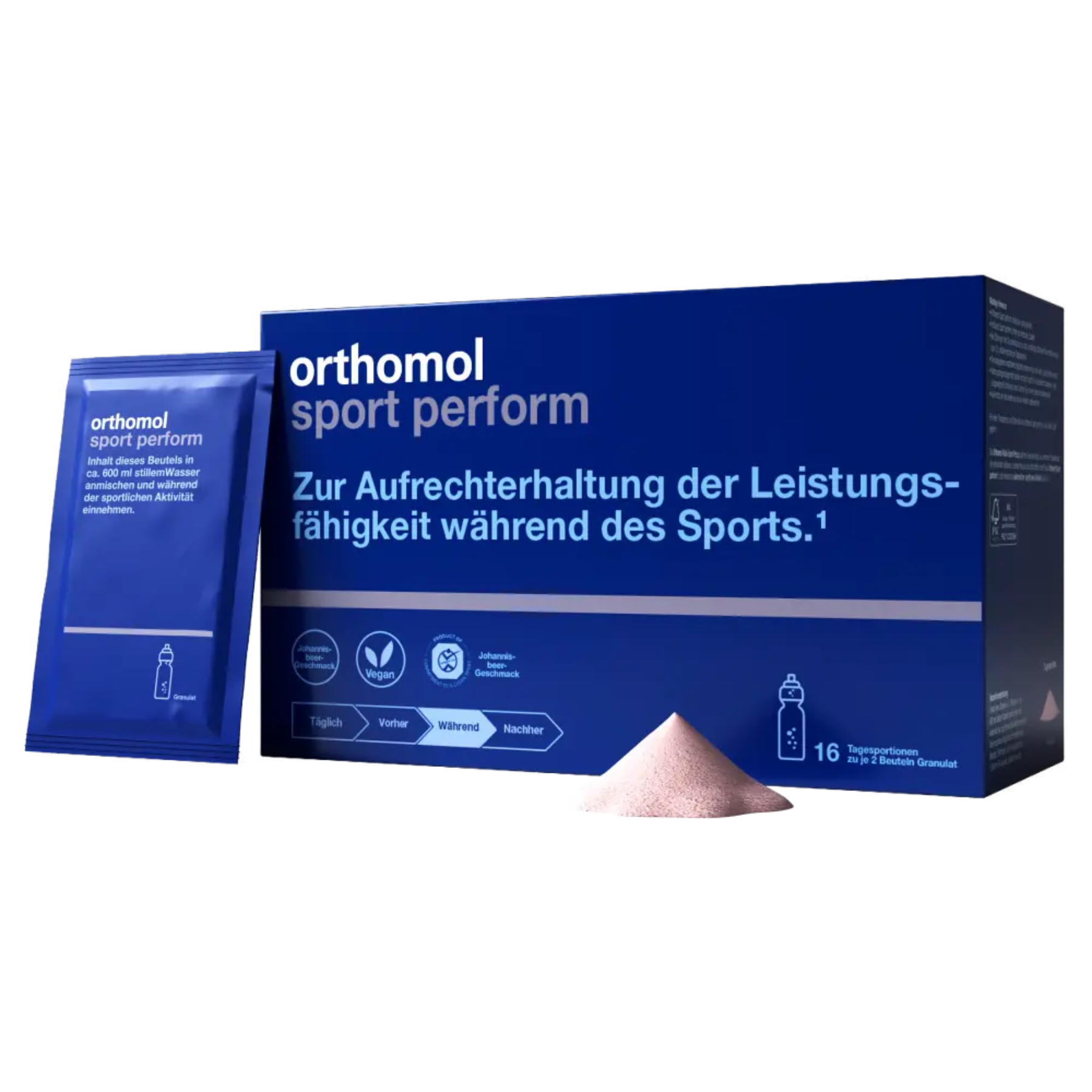 Гранулы Orthomol Sport Perform (электролитный напиток во время тренировок), 16 дней