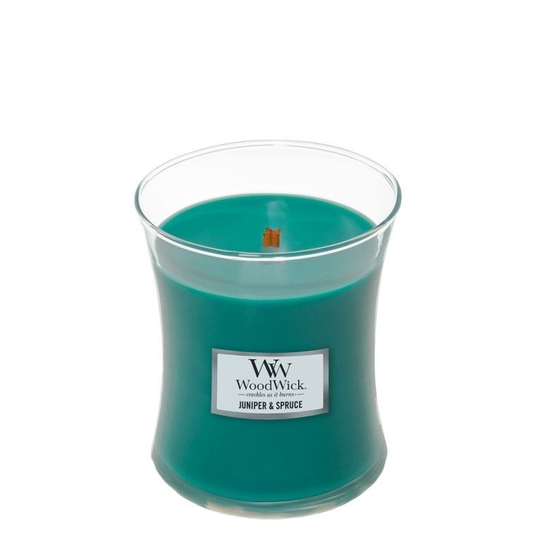 Ароматична свічка з ароматом ялівцю та шавлії  Woodwick Medium Juniper & Spruce 275 г, 275 г