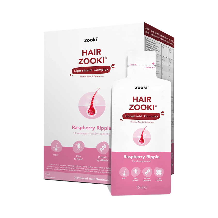 Комплекс от выпадения волосс Zooki (Малиновое мороженное) Hair Zooki (Raspberry Ripple), 14х15мл