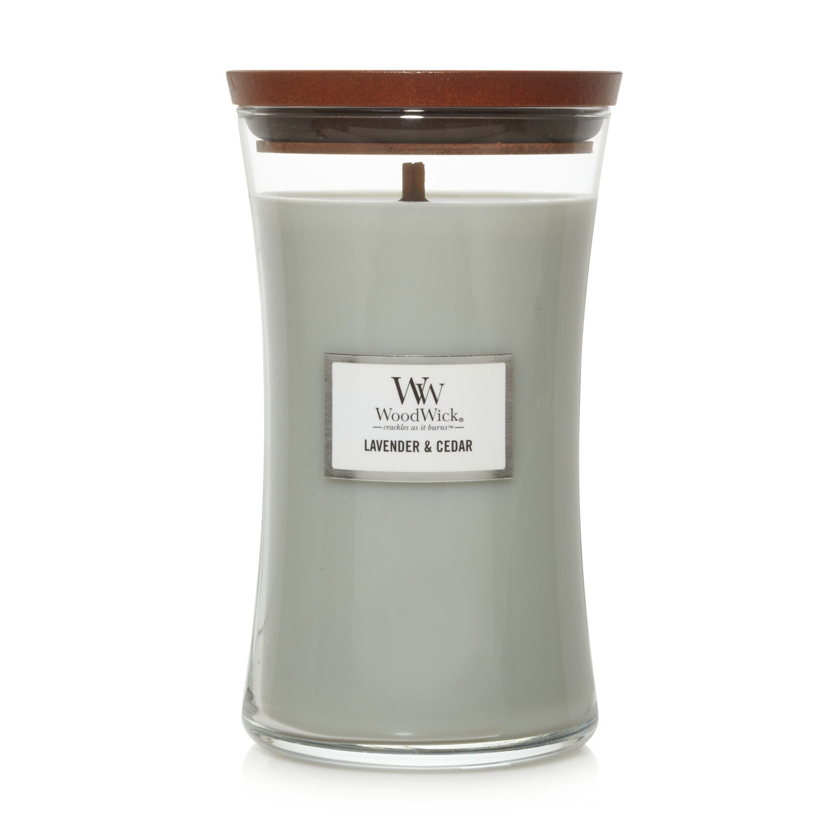 Ароматическая свеча с ароматом лаванды и кипариса Woodwick Large Lavender & Cedar 609 г
