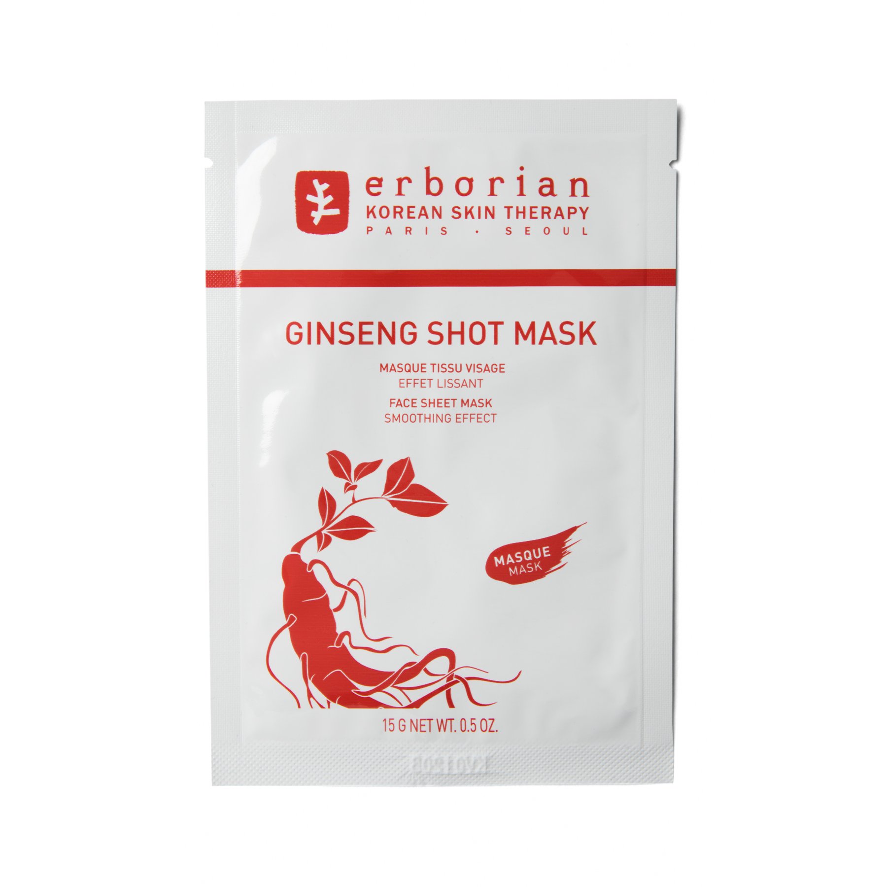 Восстанавливающая тканевая маска для лица Ginseng Shot Mask Face Sheet Mask Smoothing Effect
