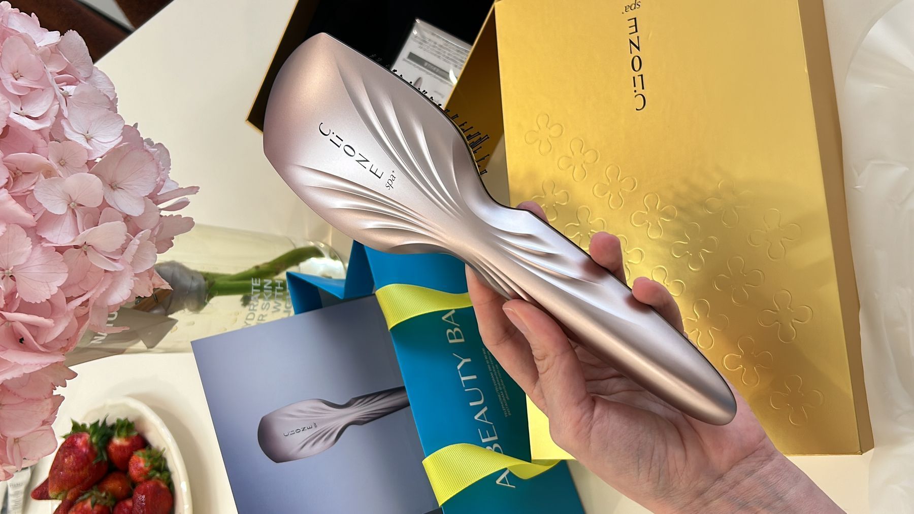 Щетка для ухода за волосами с LED терапией Plamine Clione SPA