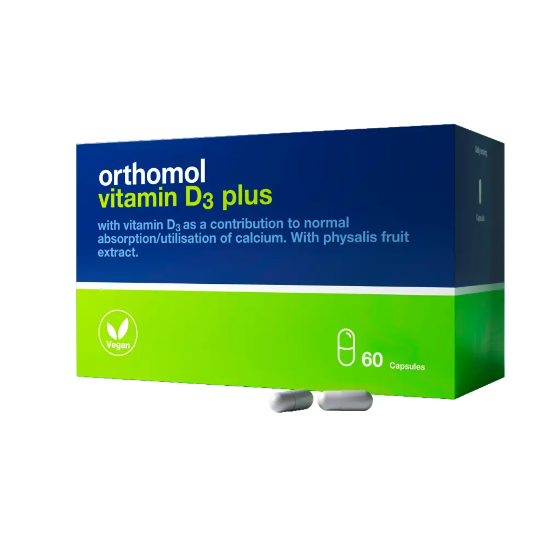 Капсули Orthomol Vitamin D3 Plus (для кісткового скелета та структури кісток капсули), 60 днів