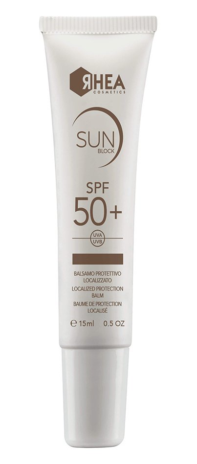 Солнцезащитный водостойкий бальзам для лица в стике Sun Block SPF50+ Rhea, 15мл, SPF 50