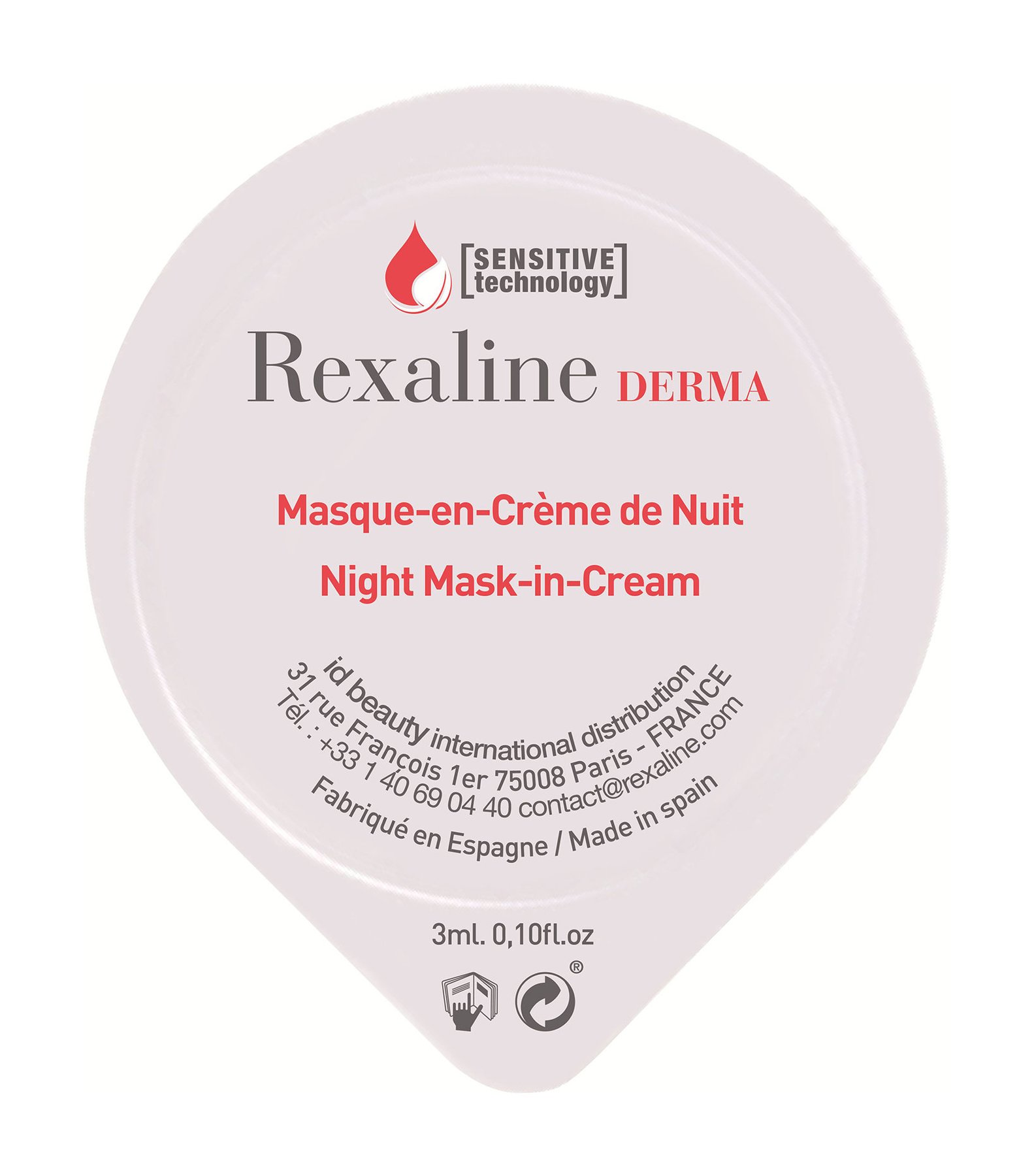Ночная крем-маска для лица Rexaline Derma Night Mask-in-Cream