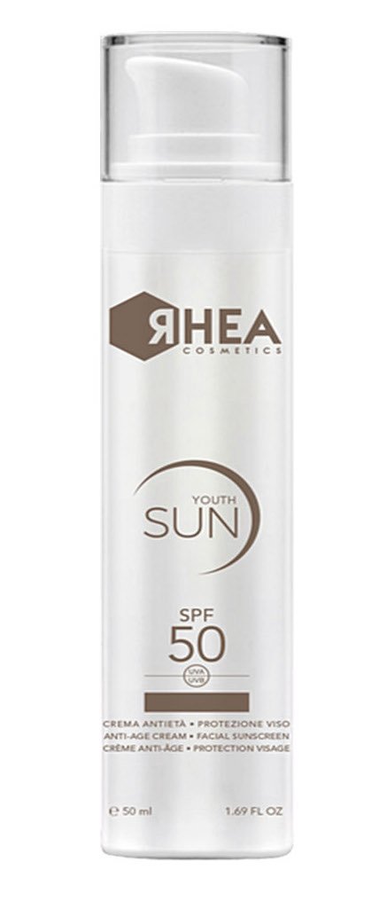 Антивозрастной солнцезащитный крем для лица YouthSun SPF50 Rhea, 50мл