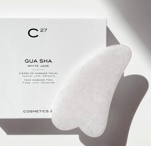 Гуа ша для массажа из белого нефрита Gua Sha Cosmetics 27