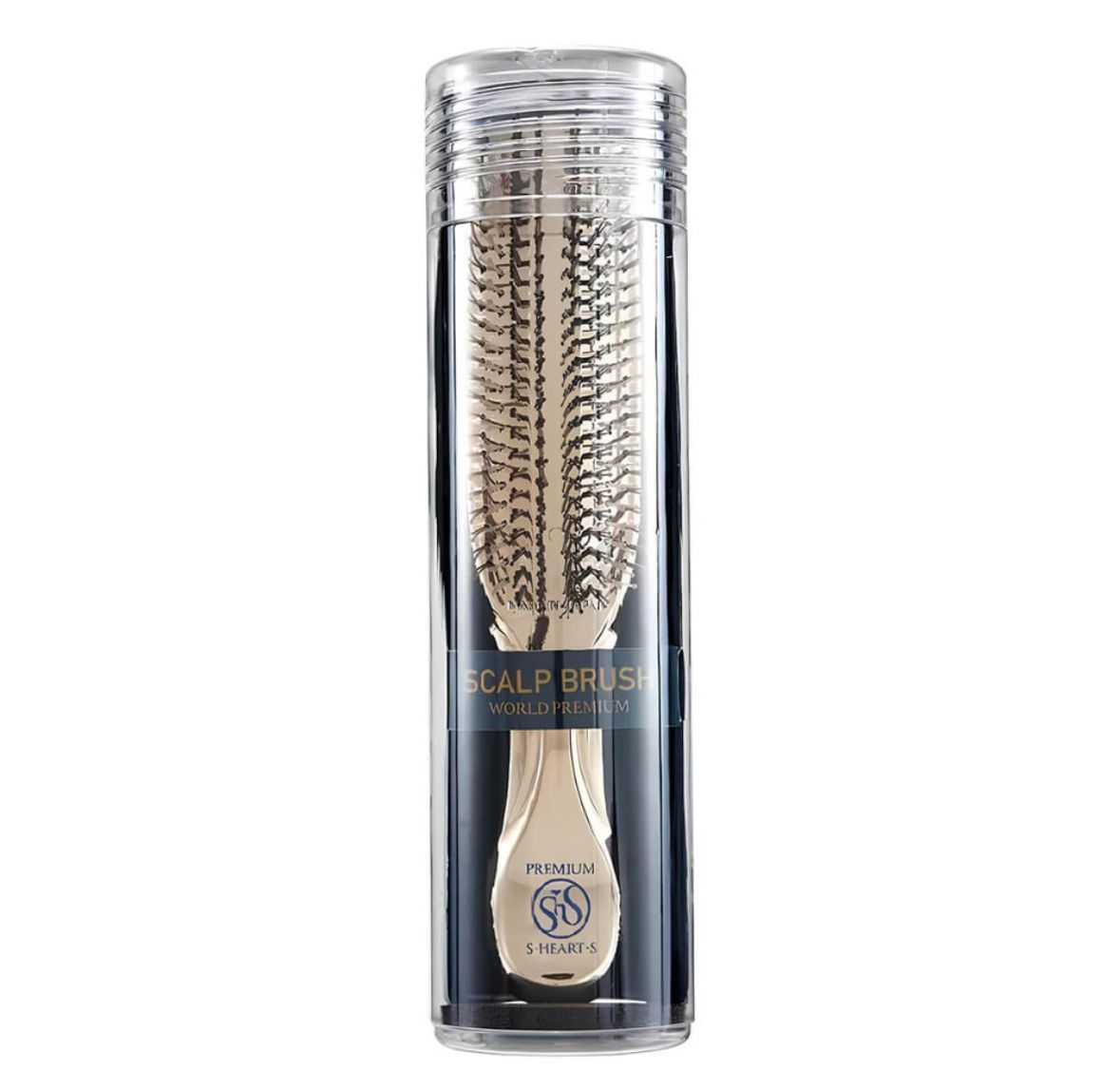 Щетка для волос S-HEART-S Sasso Scalp Brush Premium Long Champagne Gold