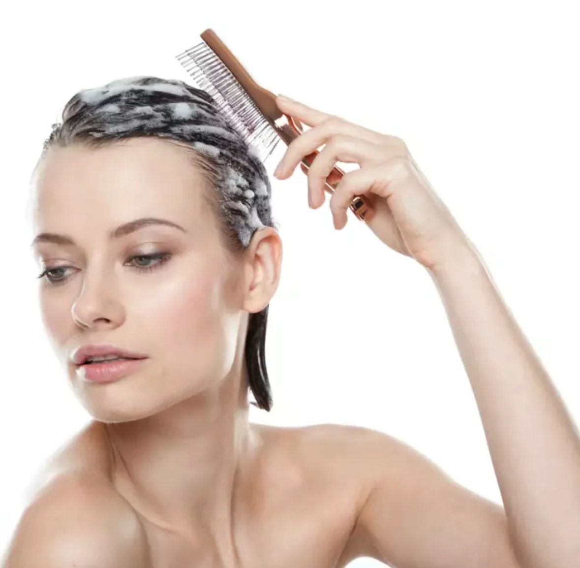 Щетка для волос S-HEART-S Sasso Scalp Brush Premium Long Champagne Gold