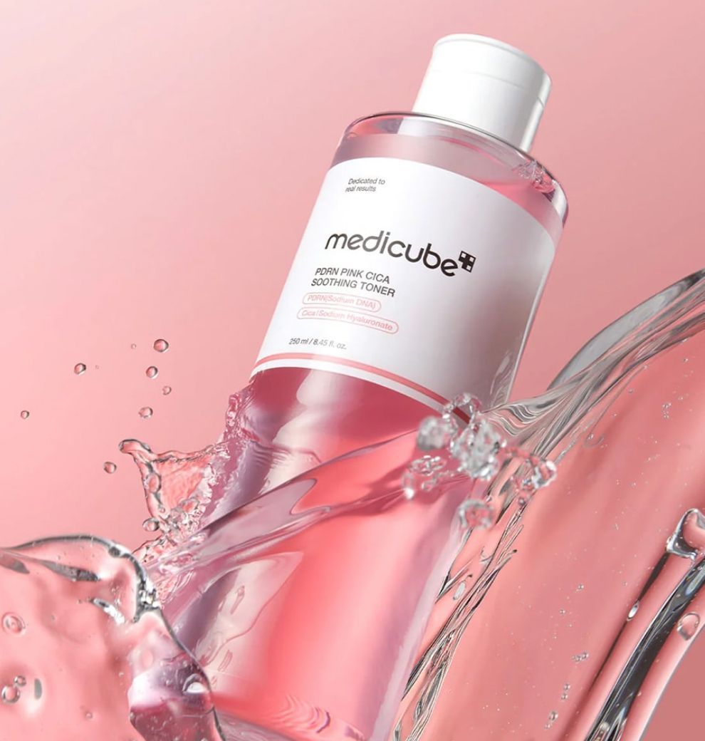 Успокаивающий тонер с полинуклеотидами и центелой PDRN Pink Cica Soothing Toner Medicube, 250мл