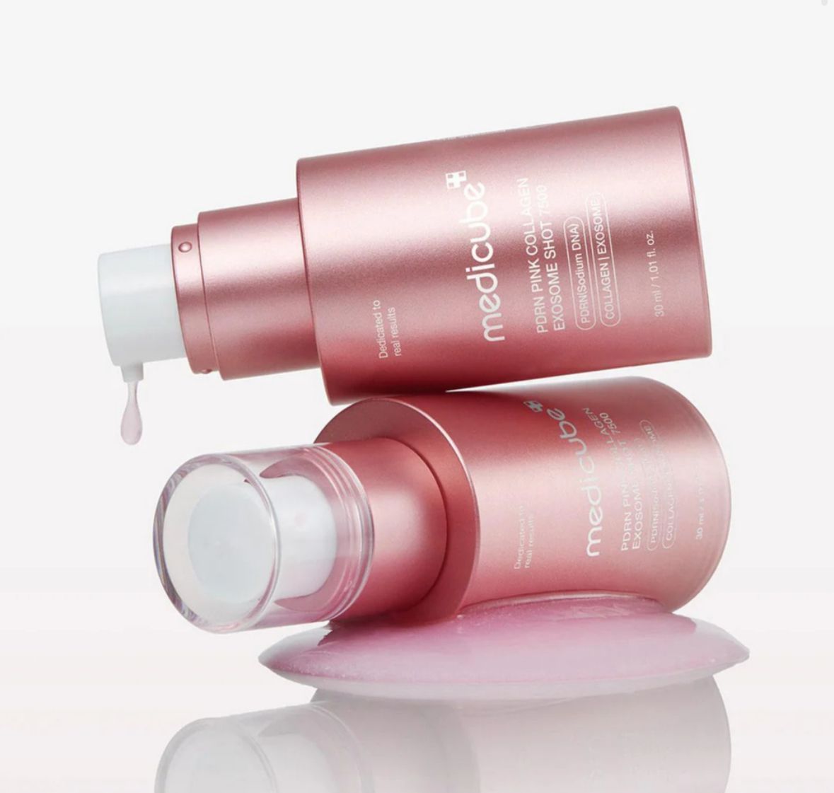 Регенеруюча сироватка з полінуклеотидами, екзосомами та спікулами Medicube PDNR Pink Collagen Exosome Shot 7500, 30мл
