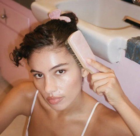 Міні щітка для волосся Emi Jay Mini Boar Bristle Brush Pink