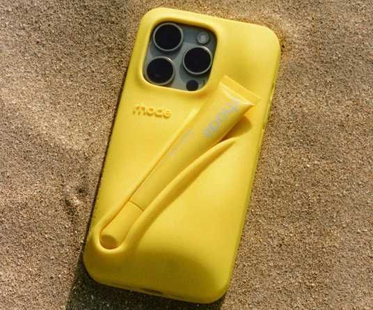 Лимитированный желтый чехол для iphone rhode summer lip case - A