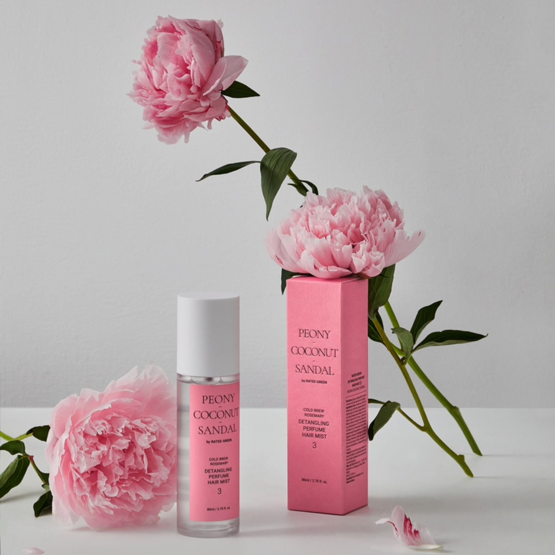 Парфумований міст для волосся (півонія-кокос-сандал) Rated Green Detangling Perfume Hair Mist, 80мл