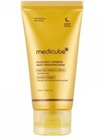 Ночная маска-пленка с койевой кислотой и куркумой Medicube Kojic Acid Turmeric Night Wrapping Mask, 75 ml, 75мл