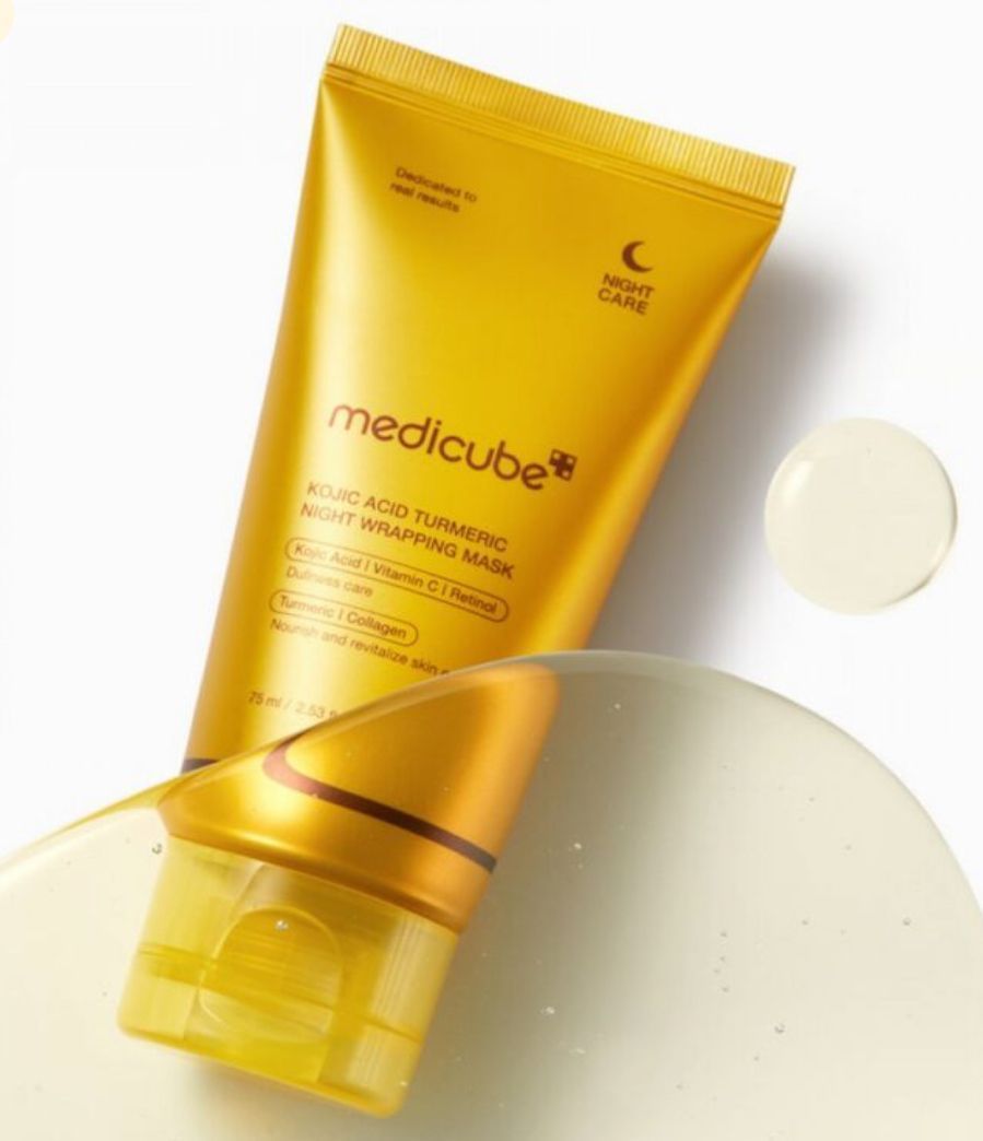 Ночная маска-пленка с койевой кислотой и куркумой Medicube Kojic Acid Turmeric Night Wrapping Mask, 75 ml, 75мл