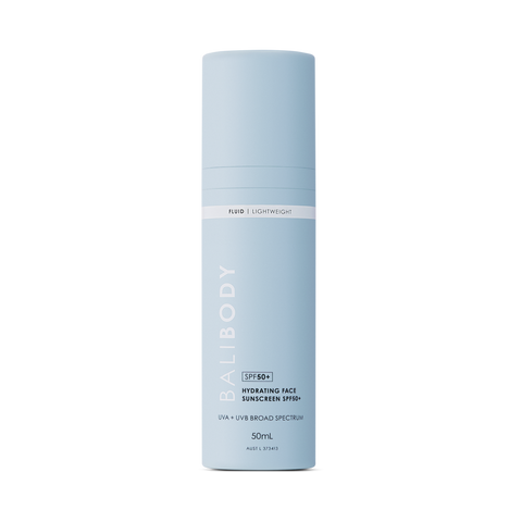 Зволожуючий сонцезахисний крем для обличчя Hydrating Face Sunscreen SPF50+ Bali Body, 50мл